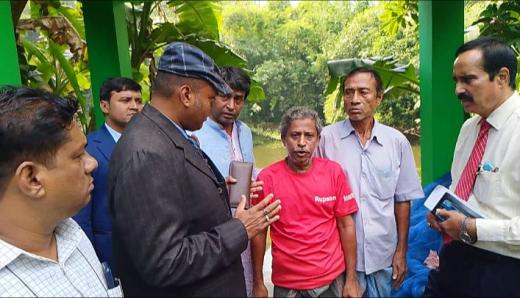 কালিপদ মজুমদারের বাড়িতে হামলা: ঘটনাস্থল পরিদর্শনে হিউম্যান রাইট ডেভলপমেন্ট সেন্টার ও জাতীয় হিন্দু ফোরাম